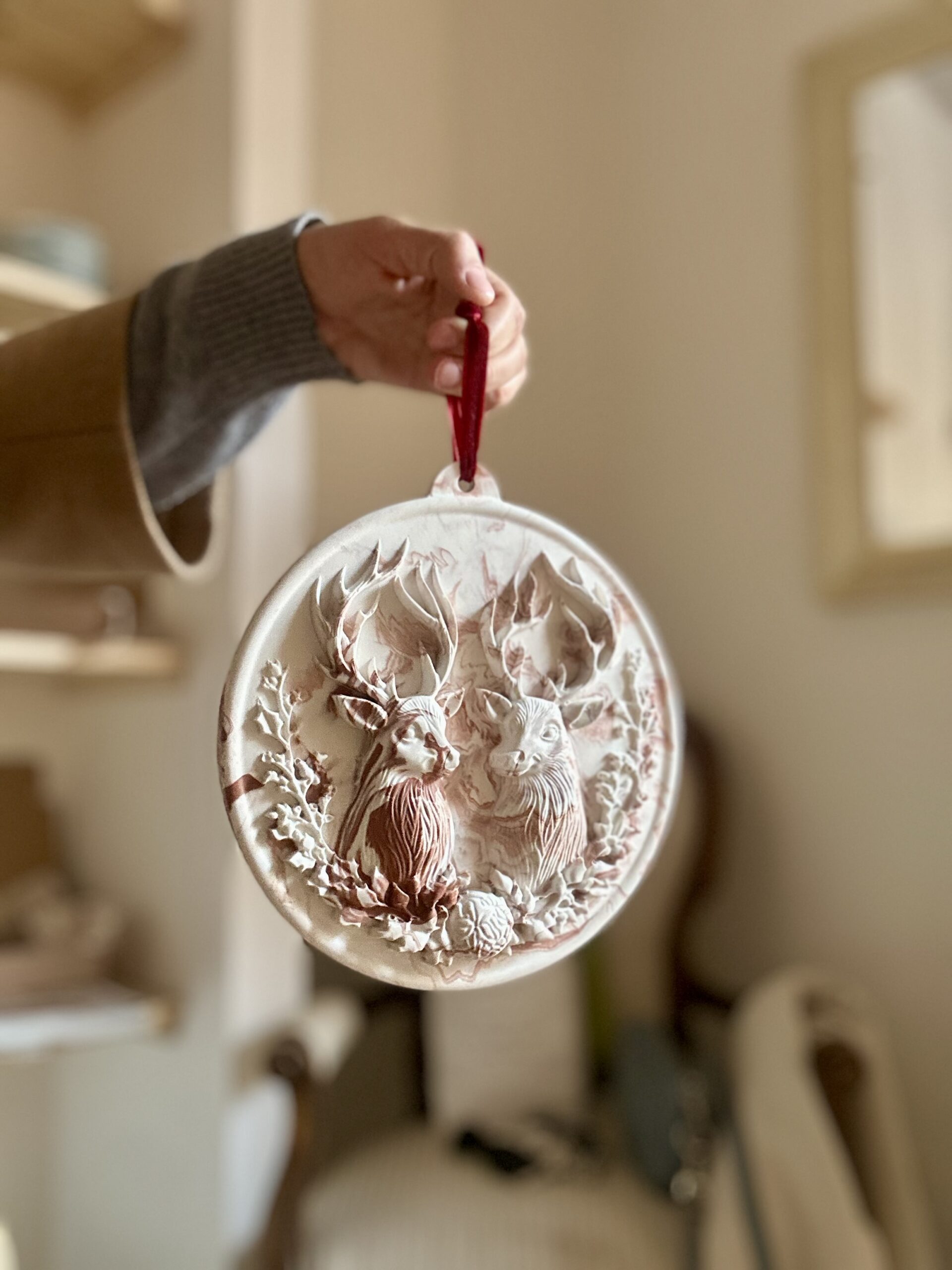 Decoro da parete Renne di Natale